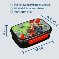 Avengers -SCOOLI EasyFit Schulranzen-Set 11tlg. mit Sporttasche, Schultuete, Brotdose und Trinkflasche, Heftmappe, Schreibset