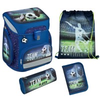 Scooli Team Player EasyFit Schulranzen-Set 10tlg. mit Sporttasche, Schutuete, Brotdose und Trinkflasche, Heftmappe