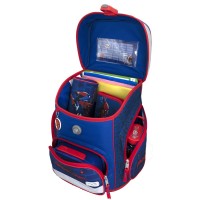 Scooli Spiderman EasyFit Schulranzen-Set 13tlg. mit Sporttasche, Schultuete, Heftbox, Stiftekoecher, Hausaufgabenheft,Brotdose und Trinkflasche, Brustbeutel