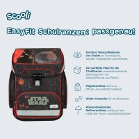 Scooli Star Wars EasyFit Schulranzen-Set 8tlg. mit Sporttasche, Brotdose und Trinkflasche