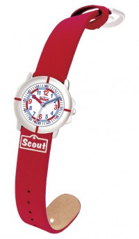 Scout Armbanduhr mit Lernziffernblatt Rot