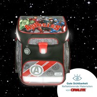 Scooli Avengers EasyFit Schulranzen-Set 8tlg. mit Sporttasche, Brotdose und Trinkflasche