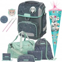 Schneiders Ergolite Mint Meadow Schulranzen-Set 12tlg. mit Sporttasche, Schultuete und Brustbeutel
