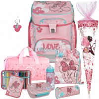 Scooli Minnie Mouse EasyFit Schulranzen-Set 9tlg. mit Sporttasche, Schultuete, Brotdose und Trinkflasche