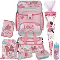 Scooli Minnie Mouse EasyFit Schulranzen-Set 9tlg. mit Sporttasche, Schultuete, Brotdose und Trinkflasche