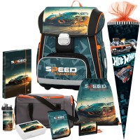 Speed Acceleration Oxybag Premium Schulranzen-Set 9tlg. mit Sporttasche, Schultuete, Brotdose, Trinkflasche, Heftbox und Brustbeutel