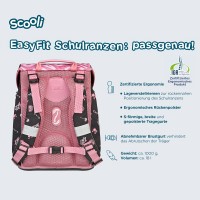 Scooli Barbie EasyFit Schulranzen-Set 8tlg. mit 3 Gratis-Zugaben: Sporttasche, Trinkflasche und Brotdose