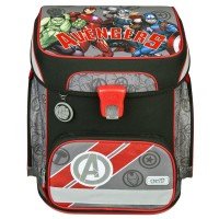 Scooli Avengers EasyFit Schulranzen-Set 9tlg. mit Sporttasche, Schultuete, Brotdose und Trinkflasche