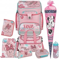 Scooli Minnie Mouse EasyFit Schulranzen-Set 9tlg. mit Sporttasche, Schultuete, Brotdose und Trinkflasche