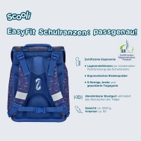 Scooli Team Player EasyFit Schulranzen-Set 9tlg. mit Schultuete, Brotdose und Trinkflasche, Heftmappe