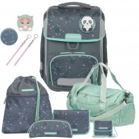 Schneiders Ergolite Mint Meadow Schulranzen-Set 11tlg. mit Sporttasche und Brustbeutel.