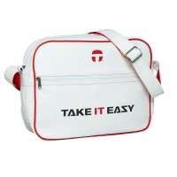 Take It Easy EAZY BAG Umhängetasche Collegetasche Weiss