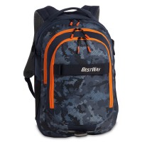 BESTWAY Schulrucksack Dunkelblau Camo