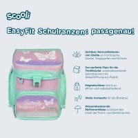 Scooli Butterfly Wishes EasyFit Schulranzen-Grundset 5tlg.